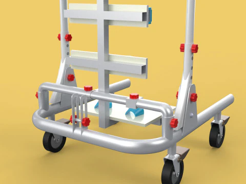 GAIT TRAINER SWING REHAB WALKING EXERCISE AIDS STAND PEDIATRIC 3D Model