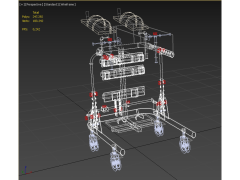 GAIT TRAINER SWING REHAB WALKING EXERCISE AIDS STAND PEDIATRIC 3Dモデル