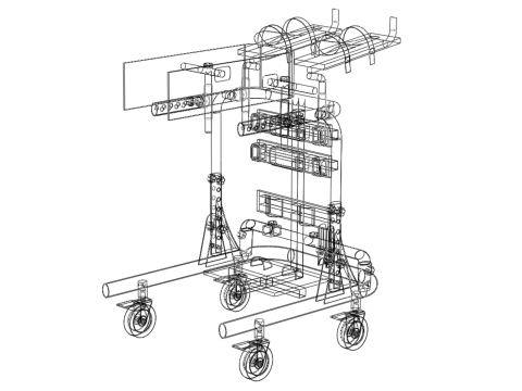 GAIT TRAINER SWING REHAB WALKING EXERCISE AIDS STAND PEDIATRIC 3Dモデル
