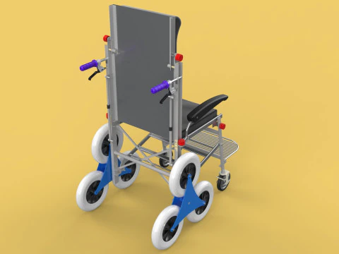 ТРАНСФЕРНАЯ ЛЕСТНИЦА ИНВАЛИДНАЯ КОЛЯСКА СКЛАДНАЯ ТЕЛЕЖКА КРЕСЛО НА ТЕЛЕЖКЕ 3D Модель