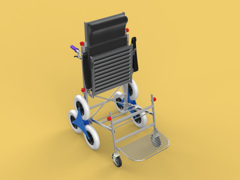 TRANSFER STAIR CLIMBING WHEELCHAIR FOLDING CART TROLLEY CHAIR 3D-Modell