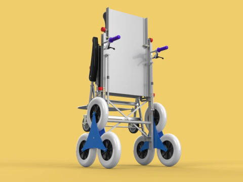 ТРАНСФЕРНАЯ ЛЕСТНИЦА ИНВАЛИДНАЯ КОЛЯСКА СКЛАДНАЯ ТЕЛЕЖКА КРЕСЛО НА ТЕЛЕЖКЕ 3D Модель
