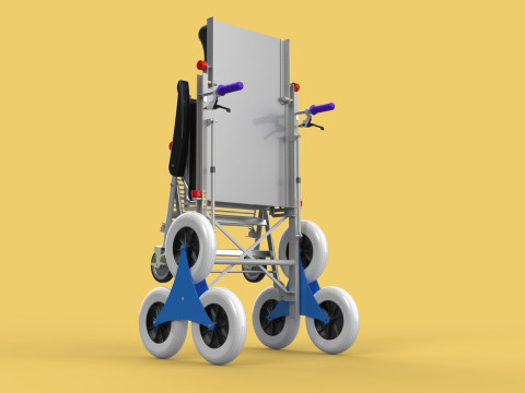TRANSFER STAIR CLIMBING WHEELCHAIR FOLDING CART TROLLEY CHAIR 3D-Modell