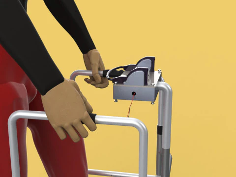 SMART WALKER AID SENSOR BLIND PEOPLE VISUAL MOBILITY IMPAIRMENT 3D Model