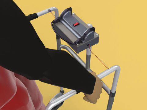 SMART WALKER AID SENSOR BLIND PEOPLE VISUAL MOBILITY IMPAIRMENT 3D Model