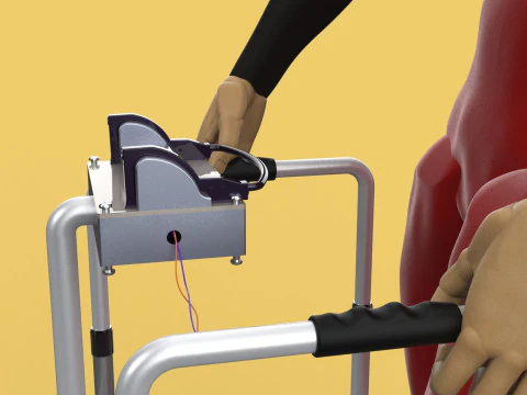 SMART WALKER AID SENSOR BLIND PEOPLE VISUAL MOBILITY IMPAIRMENT 3D Model