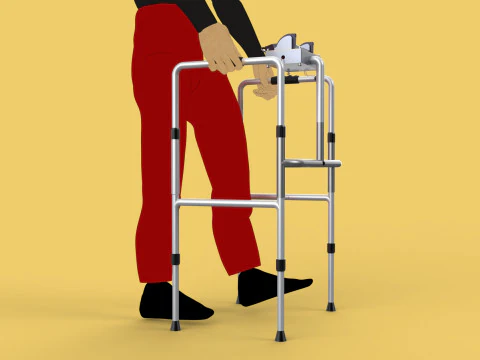 SMART WALKER AID SENSOR BLIND PEOPLE VISUAL MOBILITY IMPAIRMENT 3D Model