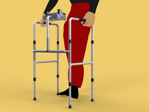 SMART WALKER AID SENSOR BLIND PEOPLE VISUAL MOBILITY IMPAIRMENT Modelo 3D