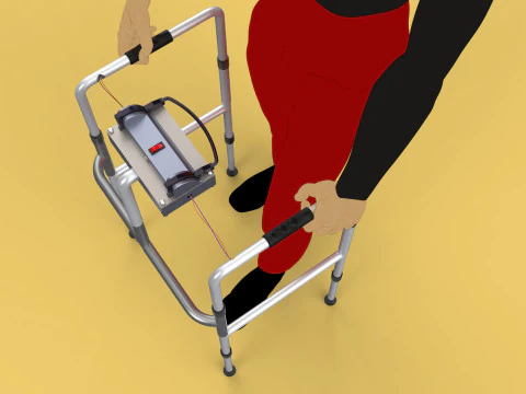 SMART WALKER AID SENSOR BLIND PEOPLE VISUAL MOBILITY IMPAIRMENT 3D Model