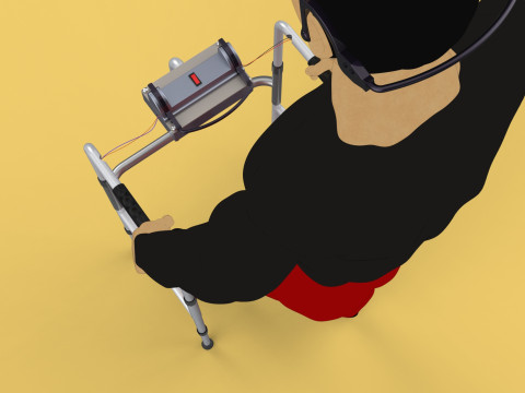 SMART WALKER AID SENSOR BLIND PEOPLE VISUAL MOBILITY IMPAIRMENT Modelo 3D