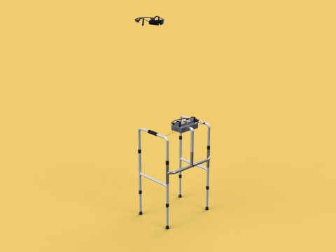 SMART WALKER AID SENSOR BLIND PEOPLE VISUAL MOBILITY IMPAIRMENT Modelo 3D