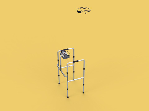 SMART WALKER AID SENSOR BLIND PEOPLE VISUAL MOBILITY IMPAIRMENT Modelo 3D