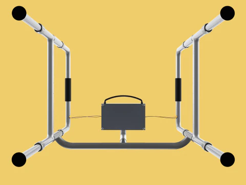 SMART WALKER AID SENSOR BLIND PEOPLE VISUAL MOBILITY IMPAIRMENT 3D Model