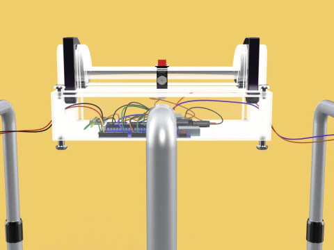 SMART WALKER AID SENSOR BLIND PEOPLE VISUAL MOBILITY IMPAIRMENT 3D Model