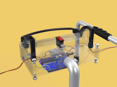 SMART WALKER AID SENSOR BLIND PEOPLE VISUAL MOBILITY IMPAIRMENT 3D Model