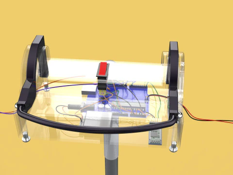 SMART WALKER AID SENSOR BLIND PEOPLE VISUAL MOBILITY IMPAIRMENT 3D Model