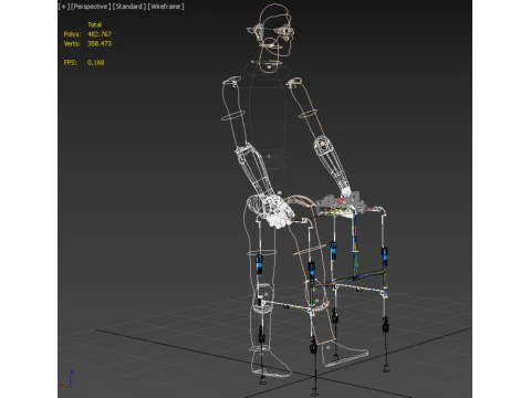 SMART WALKER AID SENSOR BLIND PEOPLE VISUAL MOBILITY IMPAIRMENT 3D Model