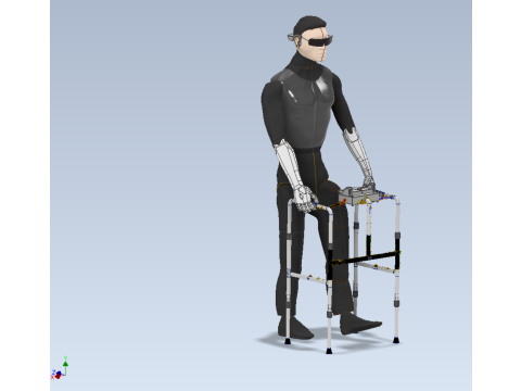 SMART WALKER AID SENSOR BLIND PEOPLE VISUAL MOBILITY IMPAIRMENT Modelo 3D
