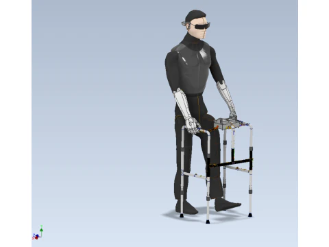 SMART WALKER AID SENSOR BLIND PEOPLE VISUAL MOBILITY IMPAIRMENT 3D Model