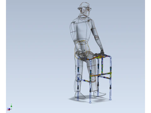 SMART WALKER AID SENSOR BLIND PEOPLE VISUAL MOBILITY IMPAIRMENT 3D Model