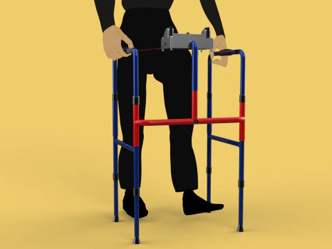 SMART BLIND STICK MOBILITY WHITE CANE WALKER DISABILITY PERSON 3D Model