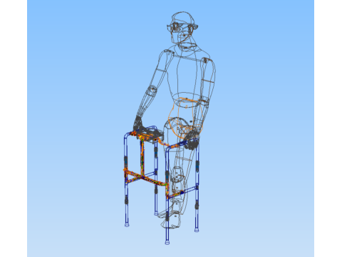 SMART BLIND STICK MOBILITY WHITE CANE WALKER DISABILITY PERSON Modello 3D