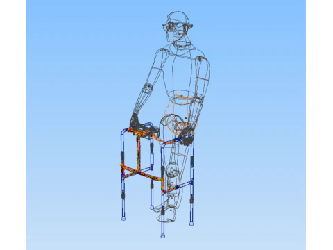 SMART BLIND STICK MOBILITY WHITE CANE WALKER DISABILITY PERSON 3D Model
