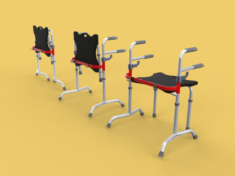 FOLDING WALKING FRAME SEAT FOLDABLE WALKER CHAIR STANDING AID 3Dモデル
