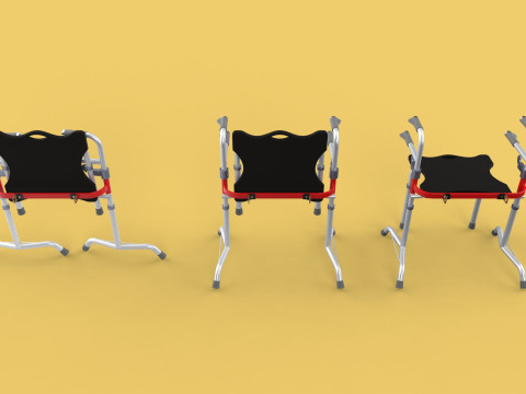 FOLDING WALKING FRAME SEAT FOLDABLE WALKER CHAIR STANDING AID 3D 模型