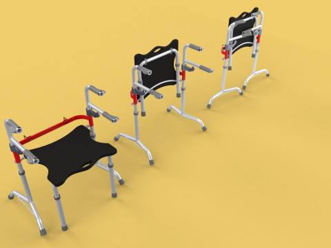 FOLDING WALKING FRAME SEAT FOLDABLE WALKER CHAIR STANDING AID 3D 模型