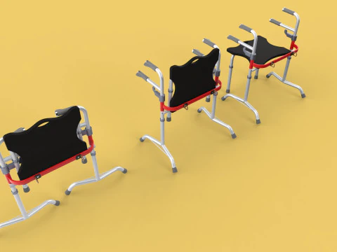 FOLDING WALKING FRAME SEAT FOLDABLE WALKER CHAIR STANDING AID 3D Model