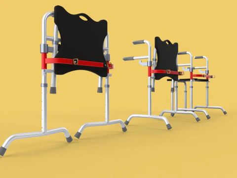 FOLDING WALKING FRAME SEAT FOLDABLE WALKER CHAIR STANDING AID 3D Model
