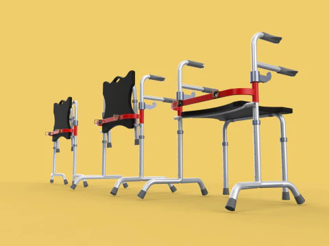 FOLDING WALKING FRAME SEAT FOLDABLE WALKER CHAIR STANDING AID 3D Model