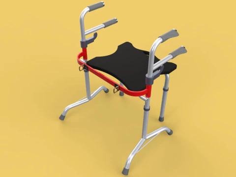 FOLDING WALKING FRAME SEAT FOLDABLE WALKER CHAIR STANDING AID 3D Model