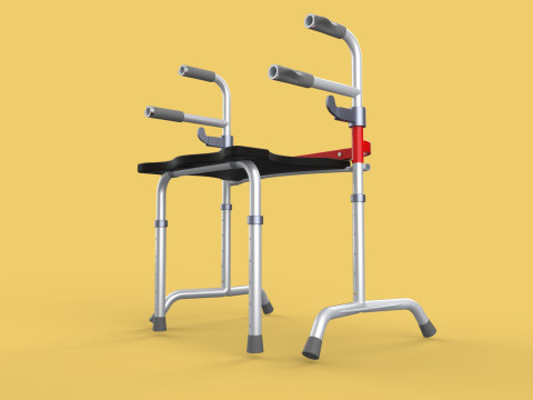 FOLDING WALKING FRAME SEAT FOLDABLE WALKER CHAIR STANDING AID 3D 模型