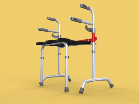 FOLDING WALKING FRAME SEAT FOLDABLE WALKER CHAIR STANDING AID 3D Model