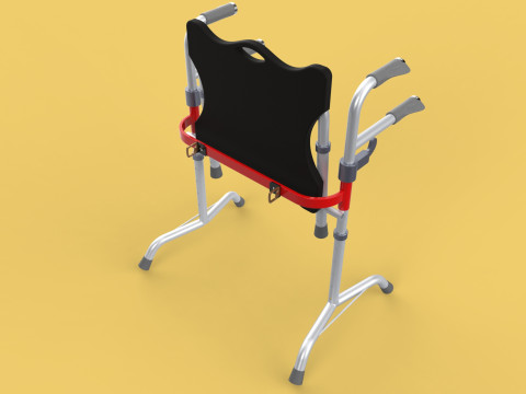 FOLDING WALKING FRAME SEAT FOLDABLE WALKER CHAIR STANDING AID 3D 模型
