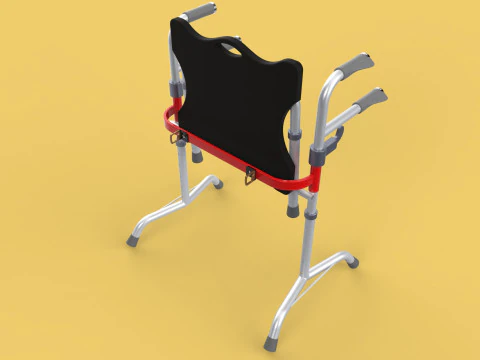 FOLDING WALKING FRAME SEAT FOLDABLE WALKER CHAIR STANDING AID 3D Model