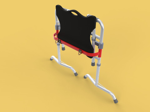 FOLDING WALKING FRAME SEAT FOLDABLE WALKER CHAIR STANDING AID 3D 模型
