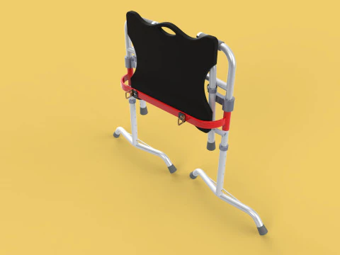 FOLDING WALKING FRAME SEAT FOLDABLE WALKER CHAIR STANDING AID 3D Model