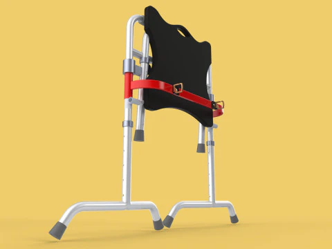 FOLDING WALKING FRAME SEAT FOLDABLE WALKER CHAIR STANDING AID 3D Model