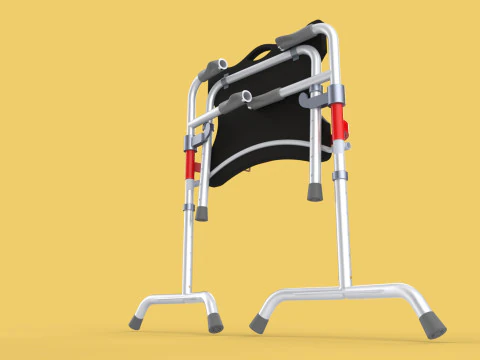 FOLDING WALKING FRAME SEAT FOLDABLE WALKER CHAIR STANDING AID 3D Model