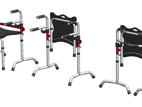 FOLDING WALKING FRAME SEAT FOLDABLE WALKER CHAIR STANDING AID 3D 模型