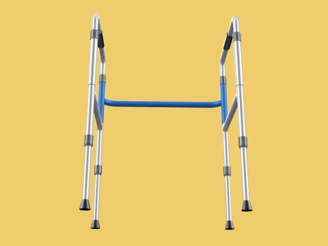 ADJUSTABLE WALKER ZIMMER WALKING FRAME STANDING MOBILITY AID 3D 모델