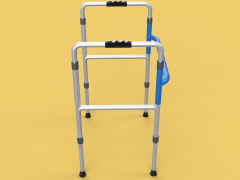 ADJUSTABLE WALKER ZIMMER WALKING FRAME STANDING MOBILITY AID 3D 모델