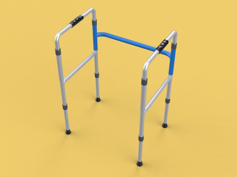 ADJUSTABLE WALKER ZIMMER WALKING FRAME STANDING MOBILITY AID 3D 모델