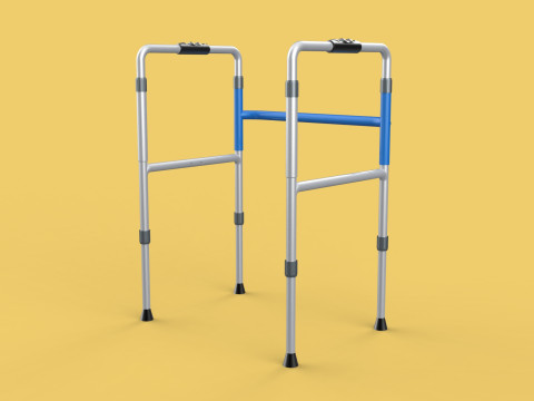 ADJUSTABLE WALKER ZIMMER WALKING FRAME STANDING MOBILITY AID 3D 모델