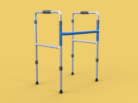 ADJUSTABLE WALKER ZIMMER WALKING FRAME STANDING MOBILITY AID 3D 모델
