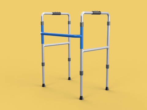 ADJUSTABLE WALKER ZIMMER WALKING FRAME STANDING MOBILITY AID 3D 모델
