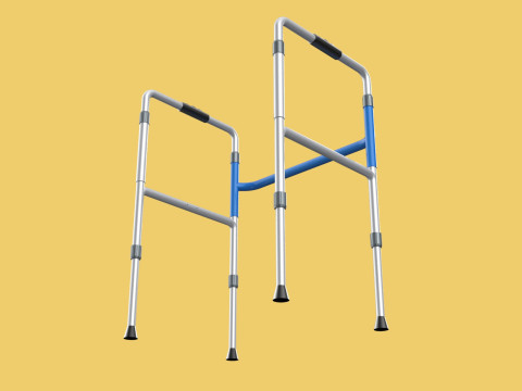ADJUSTABLE WALKER ZIMMER WALKING FRAME STANDING MOBILITY AID 3D 모델
